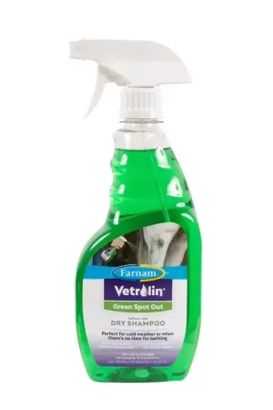 Petit Prix Shampoing sec cheval détachant 473 ml Vetrolin Green - Farnam