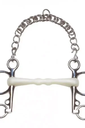Prix Cassé Mors pelham cheval droit résine pomme Flexi