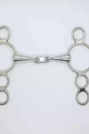 Mors Pessoa cheval 3 anneaux double brisure 18mm Pro Confort - Harcour Nouvelle Collection