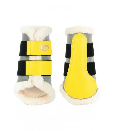 Authentique paire de guêtre doublée mouton et fluo réfléchissant
