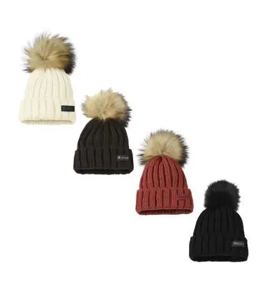 Bonnet à pompom couleur naturelle Sportswear Collection 2020 - Pikeur Super Prix