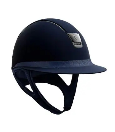 Réduction Casque Samshield Miss Shield Shadow Blue et Flower Leather Blue