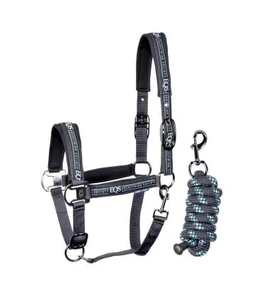 Certifié Licol et longe Equestrian Society Noir