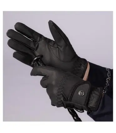 Gants équitation TopGrip Harry's Horse noir Prix Promo