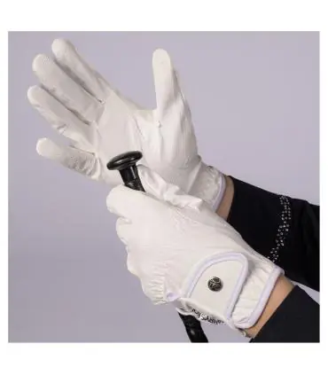 Seulement Aujourd'hui Gants équitation TopGrip Harry's Horse blanc