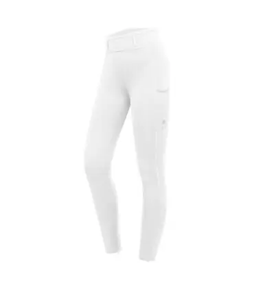 Pas Cher Legging d'équitation femme blanc Ella White avec grip silicone