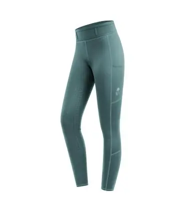 Legging d'équitation femme vert Ella avec grip silicone Prix Promo