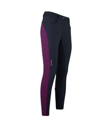 Pantalon d'équitation bleu marine Aiko Full Grip Essential pour femme Solde