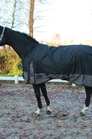EQuest Halifax Turnout Rain (Fleece) - schwarz/grau , 115 Dernière Chance