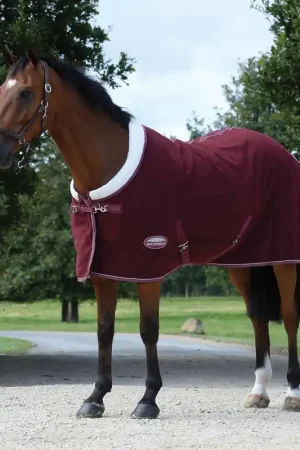 Weatherbeeta Sherpa Fleece Cooler Standard - maroon/white , 160 Satisfait Ou Remboursé