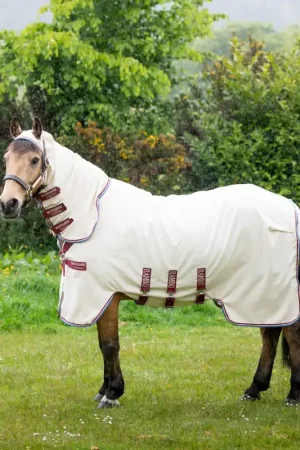Vente Flash Horseware Rambo Pony Hoody - Chalk/Hunter Green/Silver, 90