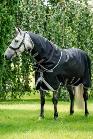 Achat Immédiat Horseware Amigo Bravo 12 Plus 100g - Navy/Titanium Grey & Silver, 125