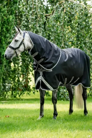 Solde Horseware Amigo Bravo 12 Plus 100g - Navy/Titanium Grey & Silver, 160