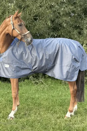 Achat Immédiat Bucas Turnout Light 30g Big Neck by HorSeven - Grey/Blue, 130
