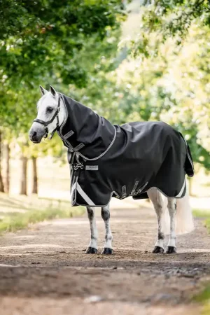 Achat Immédiat Horseware Rambo 1680D Plus Turnout 100g - Navy/Thunderstorm Grey/Silver, 145