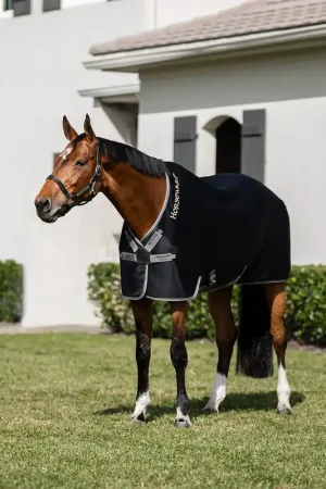 Achat Immédiat Horseware Rambo Airmax Cooler - Black/Thunderstorm Grey/Silver, 160