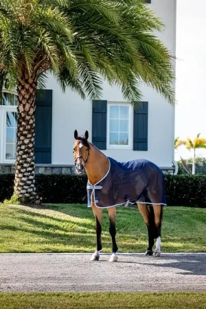 Acheter Direct Horseware Amigo Net Cooler - Navy/Titanium Grey/Silver, 140