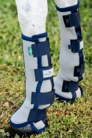 Achat Immédiat Horseware Fly Boots - 2er-Set - Silver/Navy, Pony