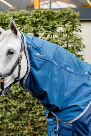 Acheter Direct Horseware Ionic Therapy Mesh Cooler hood - Imperial Blue/Silver/Navy, L