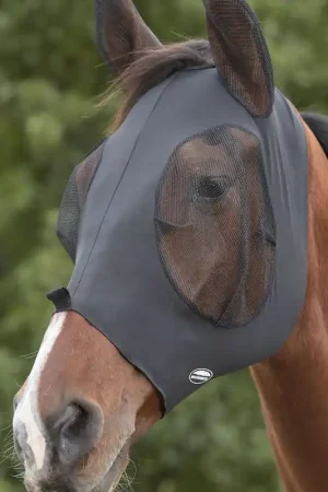 Achat Immédiat Weatherbeeta Deluxe Stretch Bug Eye Saver with Ears - Masque Anti-mouche - Purple/Black, Warmblood