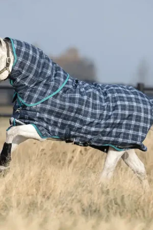 Vente Flash Horseware Rhino Plus Turnout Medium 250g - Navy Check, 130