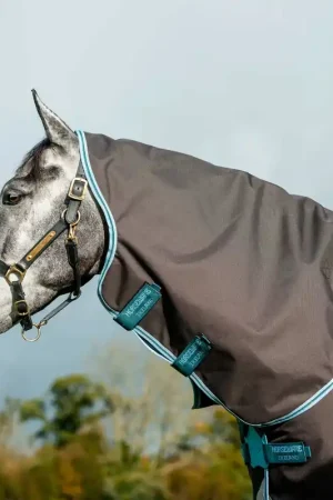 Achat Immédiat Horseware Amigo Bravo 12 Turnout Hood 0g - Black/Titanium Grey/Silver, M