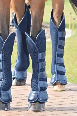Acheter Direct Busse Guêtres de transport 3D AIR EFFECT - grau, Warmblut hinten