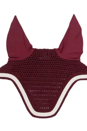 Haute Qualité Kentucky Horsewear – Fly Veil Wellington Soundless avec cordelette tressée - Bordeaux, Full