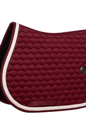 Livraison Express Tapis de saut Kentucky Horsewear avec cordelette tressée - Bordeaux