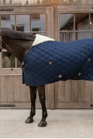 Offre Spéciale Kentucky Horsewear Couverture de box Comfort 100g - Navy, 125