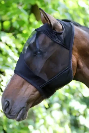 Prix Réduit Masque anti-mouches Euroriding Comfort, sans oreilles ni protège-nez - schwarz, PONY