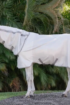 Vente Flash Horseware – Amigo Integrated Fly Sheet - Silver/Titanium Grey/Silver, 140