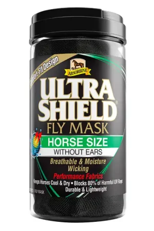 Masque anti-insectes sans oreilles Ultrashield Flymask Absorbine Haute Qualité