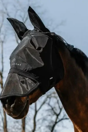 Paiement Sécurisé Masque anti-mouches anti-UV Zipper Equithème noir