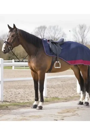 Meilleur Choix Couvre-reins Tyrex 1200D imperméable doublé polaire Equithème marine / bordeaux