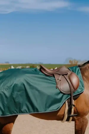 Couvre-reins Tyrex 600D polaire Equithème vert Expédition Rapide