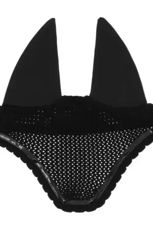Bonnet chasse-mouches Mirror Je t'aime Equithème noir Produit De Marque