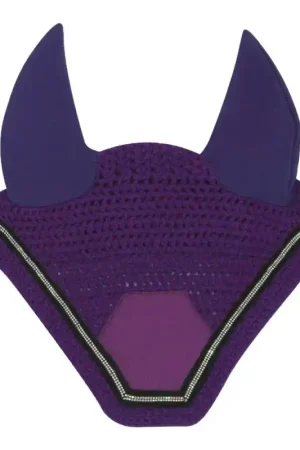 Bonnet chasse-mouches Domino Equithème violet Pas Cher