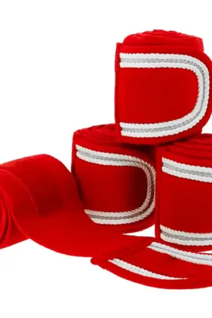 Set de 4 bandes de polo Xmas Equithème rouge Commander Maintenant