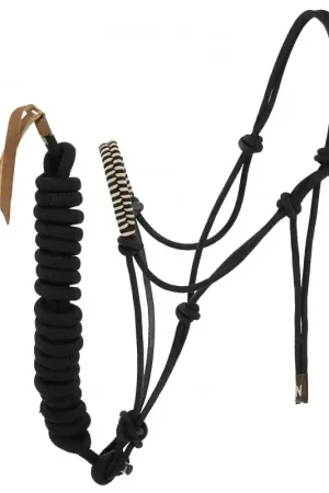 Licol éthologique + longe Deco Norton noir / beige Pas Cher