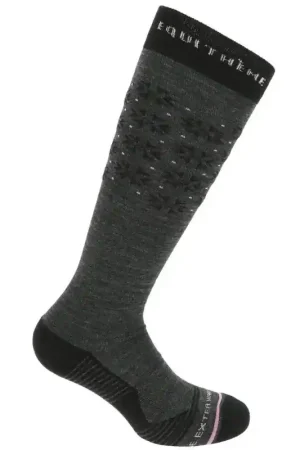 Prix Cassé Chaussettes Snow Equithème gris/rose