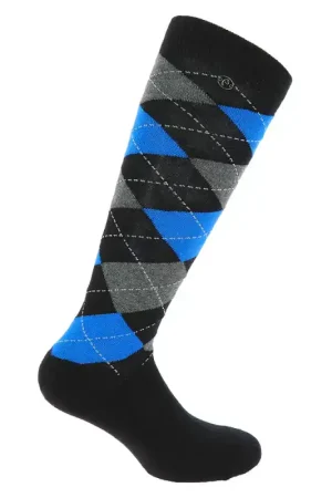 Chaussettes Argyle Equithème noir/bleu Nouvel Arrivage