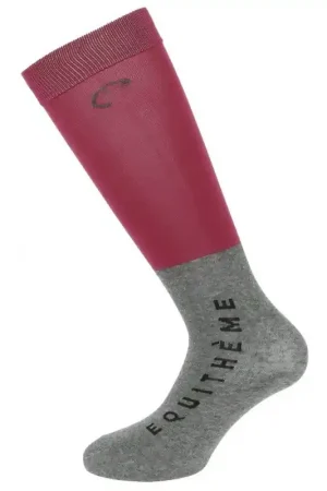 Chaussettes Compet Equithème bordeaux x2 Jusqu'à Épuisement Des Stocks