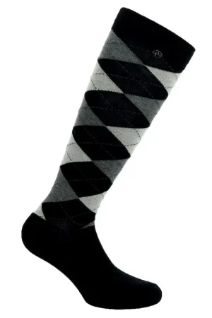 Chaussettes Argyle Equithème noir/écru Bon Marché