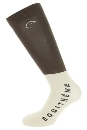 Chaussettes Compet Equithème marron x2 Bon Plan
