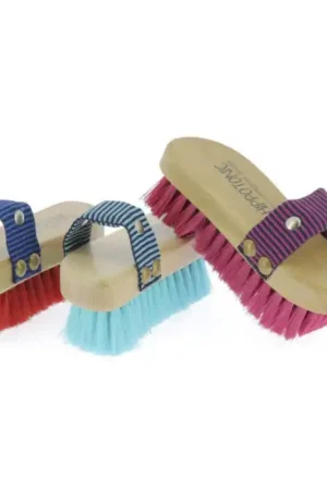 Certifié Brosse de tête bois de hêtre vernis rouge Hippotonic