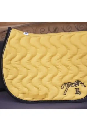 Tapis de selle Point Sellier Classique - Moutarde & Noir Haute Qualité