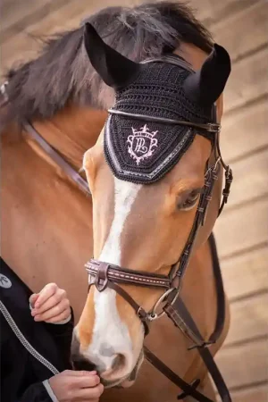Achat Immédiat Bonnet Point Sellier - Noir & Rose