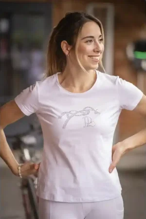 T-shirt Iconic Strass - Blanc Prix Cassé