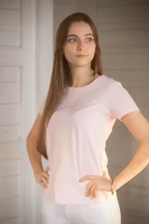 T-shirt Iconic Strass - Rose Dernière Chance